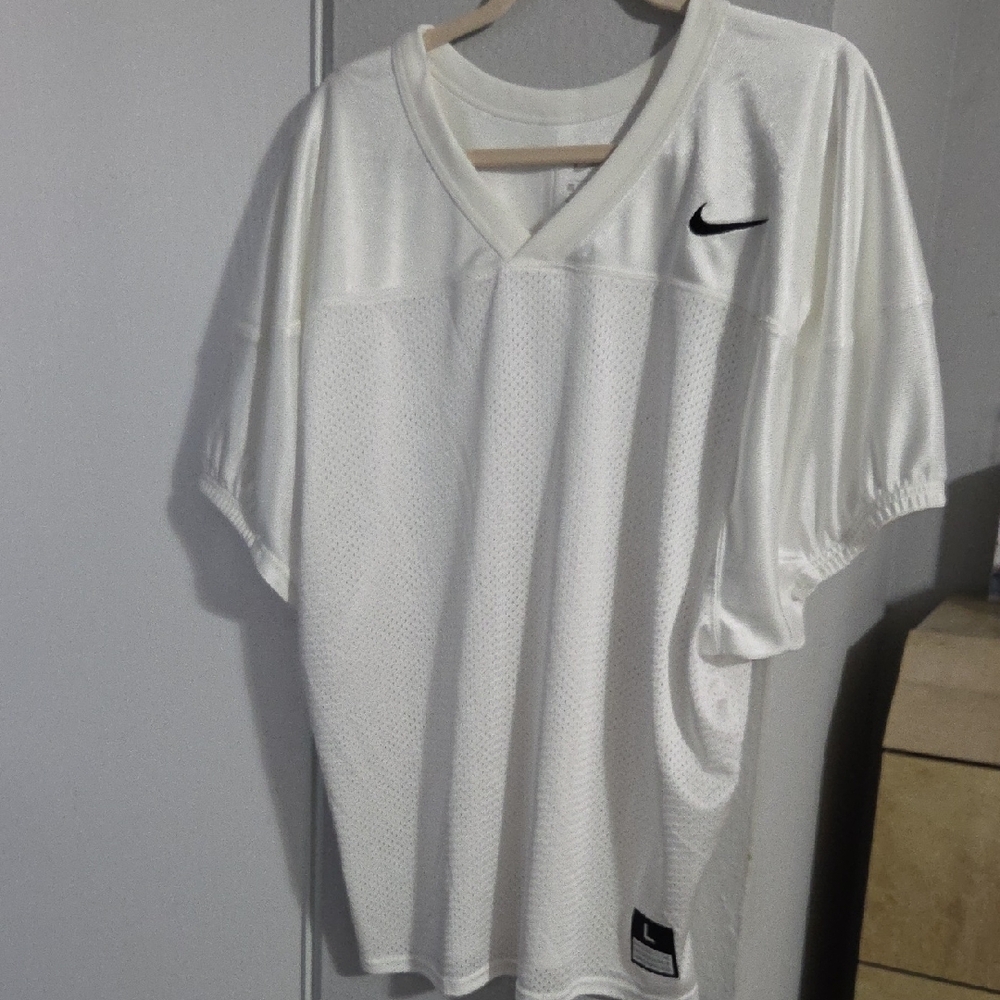 Plain White Mesh Nike Jersey